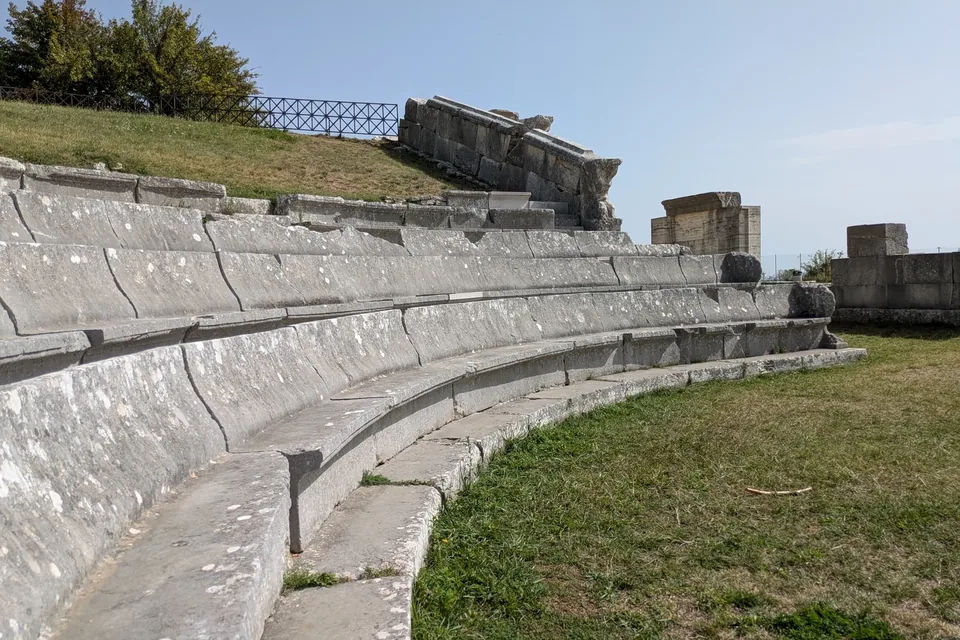 Stone tiers at the Italic sanctuary of Pietrabbondante