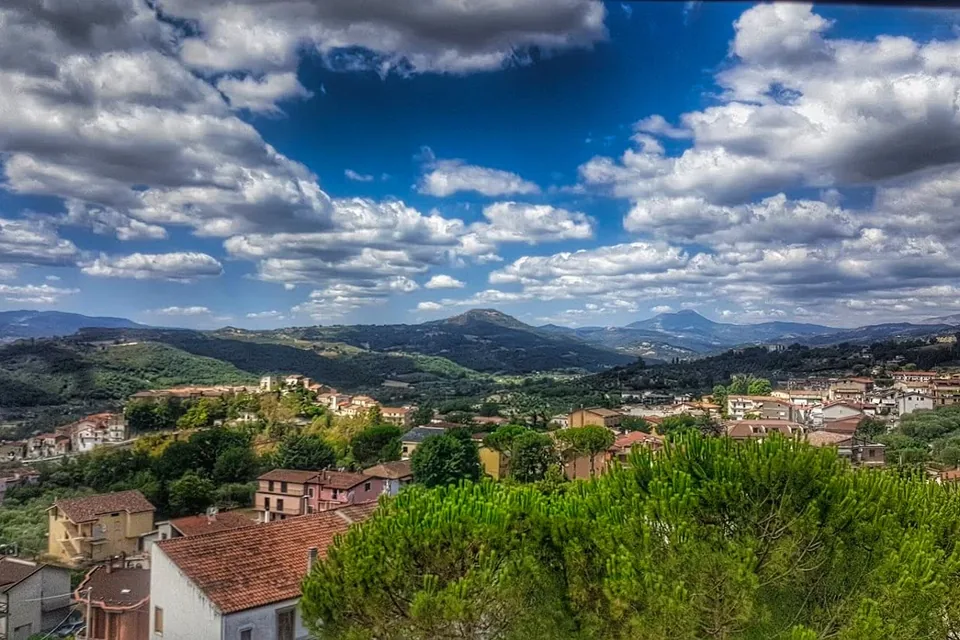 Senise and the landscape towards Pollino