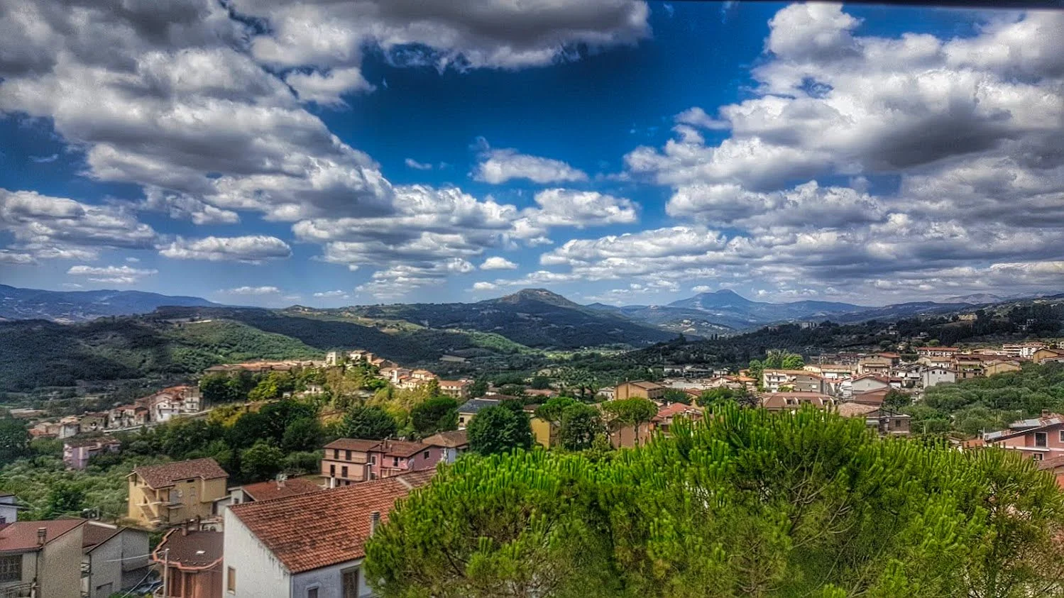 Senise and the landscape towards Pollino