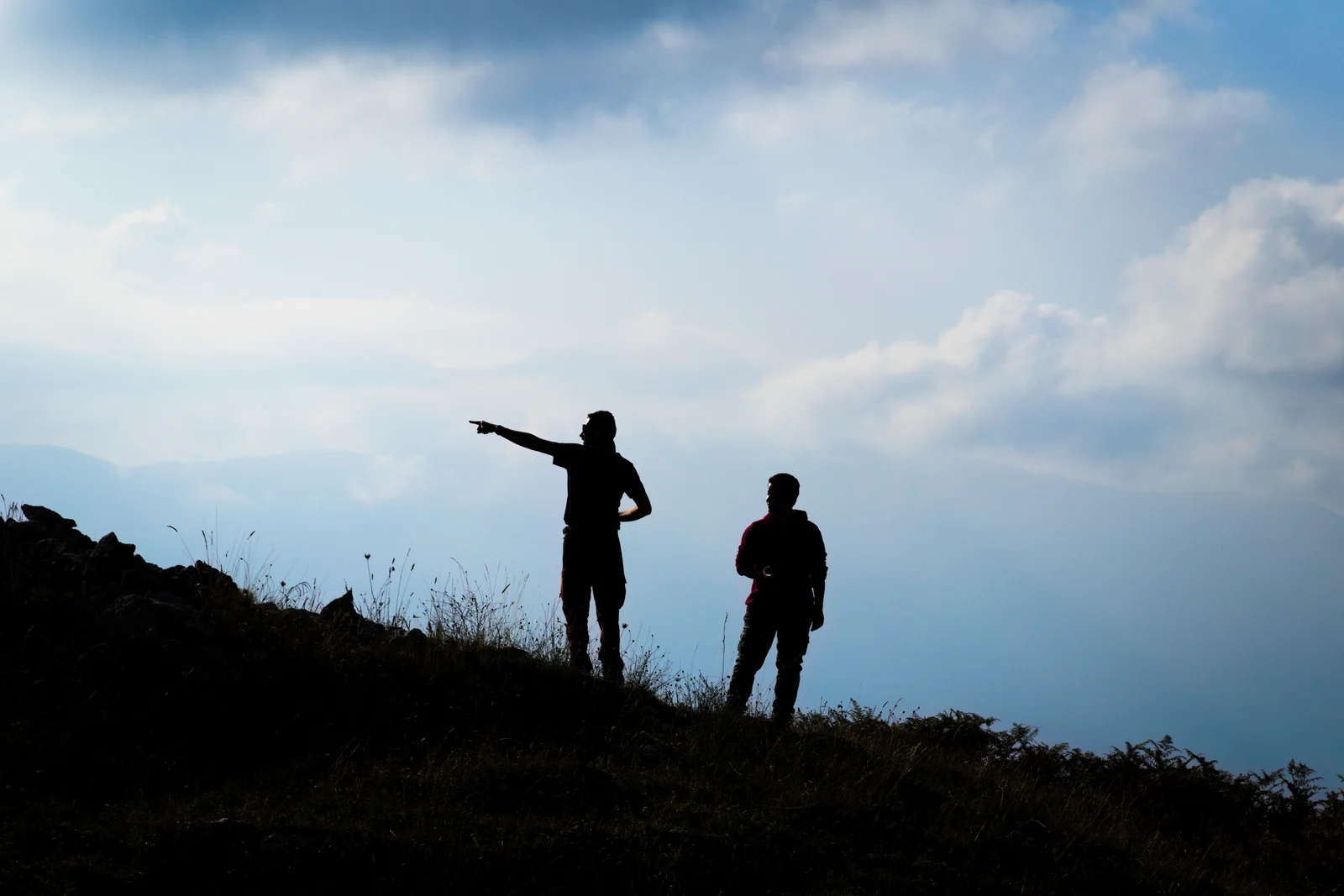Hikers on the Majella at Passo Lanciano (Pretoro), Abruzzo